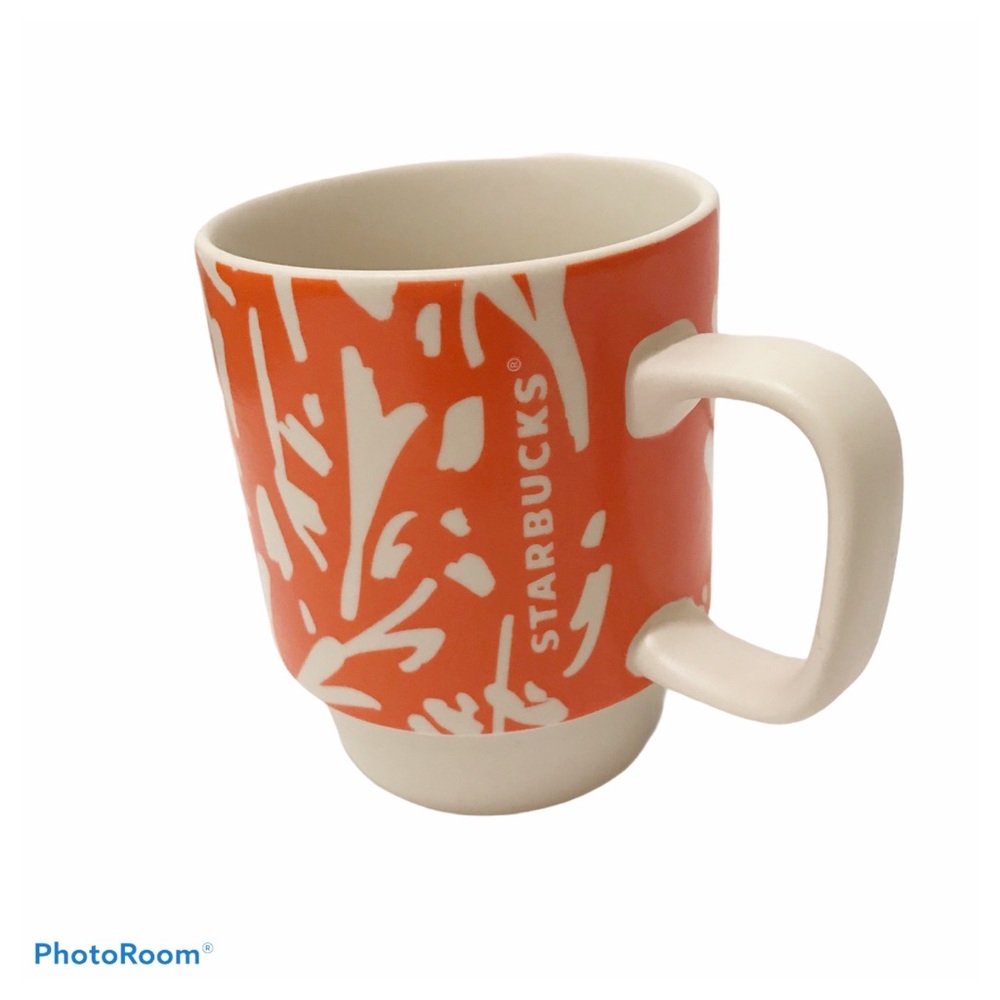Starbucks 2016 Orange Floral Stackable Mug